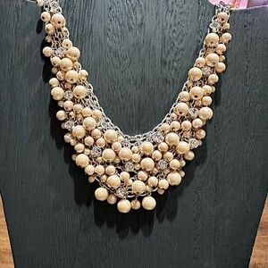 Ivory Faux Pearl Collar-Style Necklace